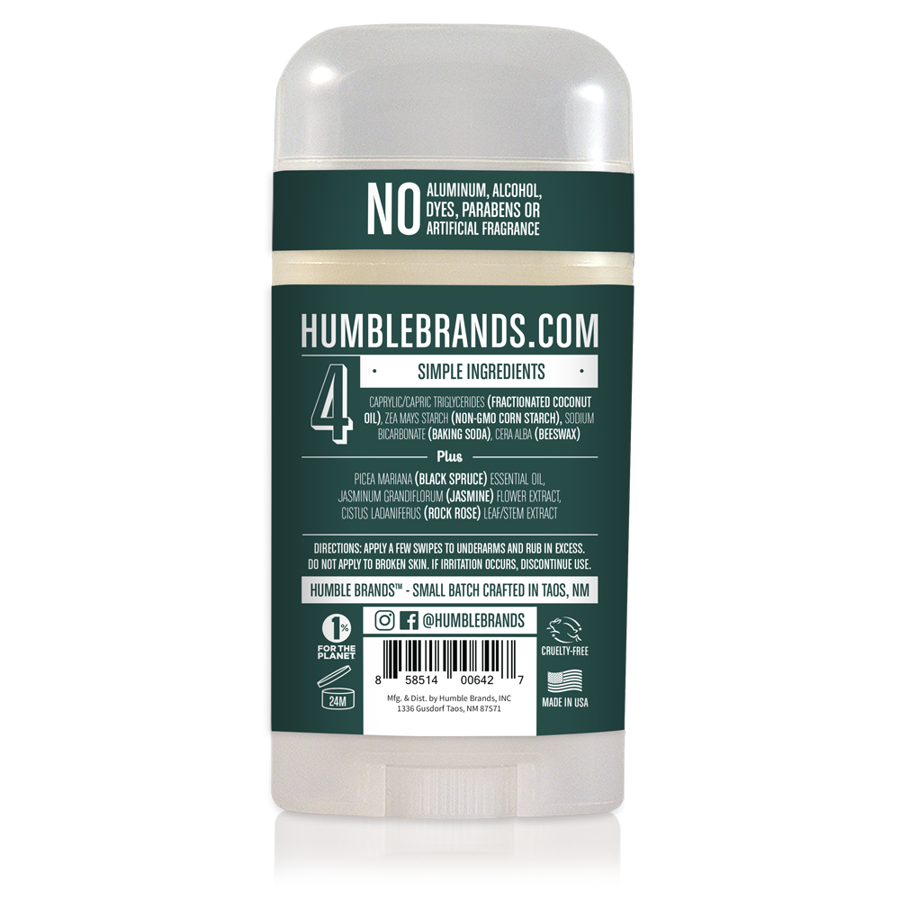 all natural deodorant - black spruce | humble deodorant canada