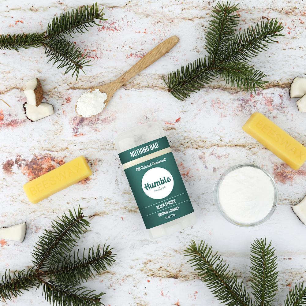 all natural deodorant - black spruce | humble deodorant canada