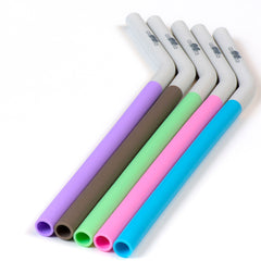 coupleDots Reusable Silicone Smoothie Drinking Straws - EcoFreax | Think Bigger.