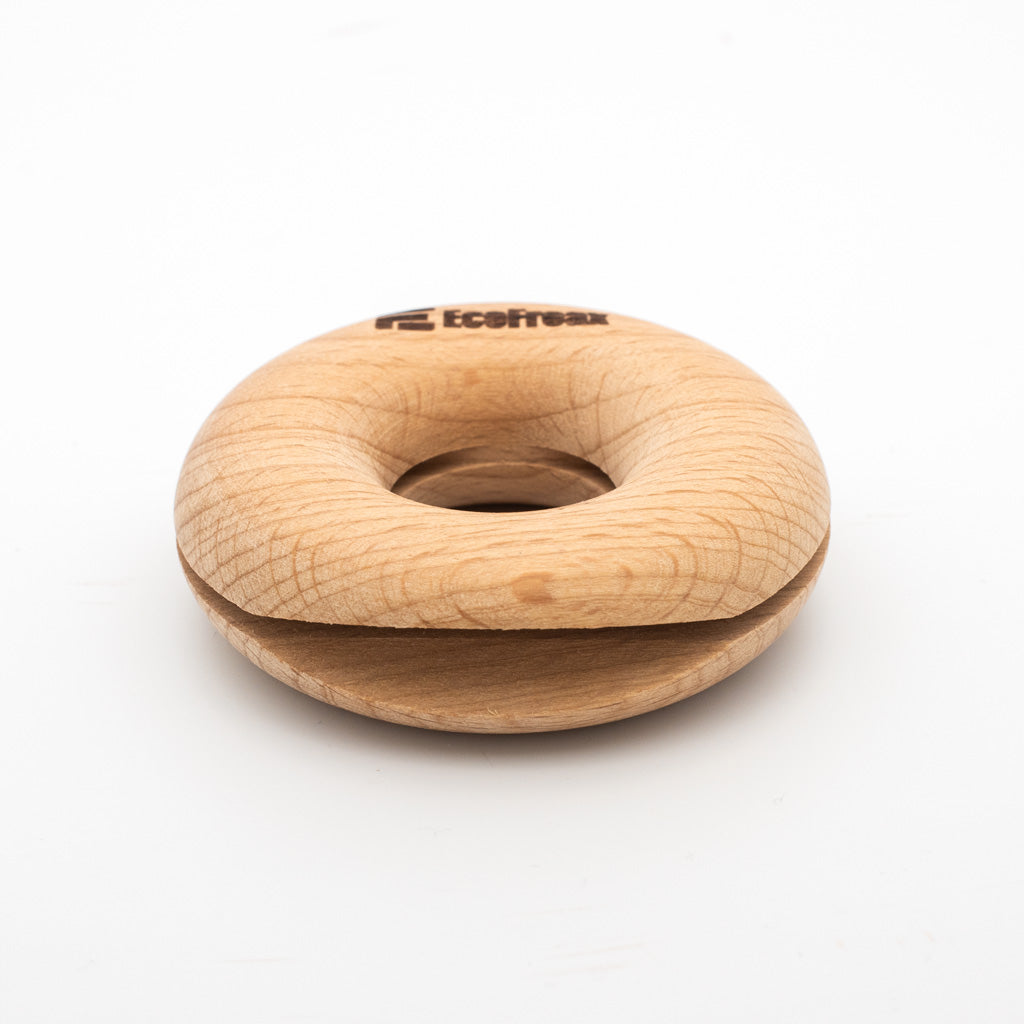 natural wood donut snack bag clip (set of 3)