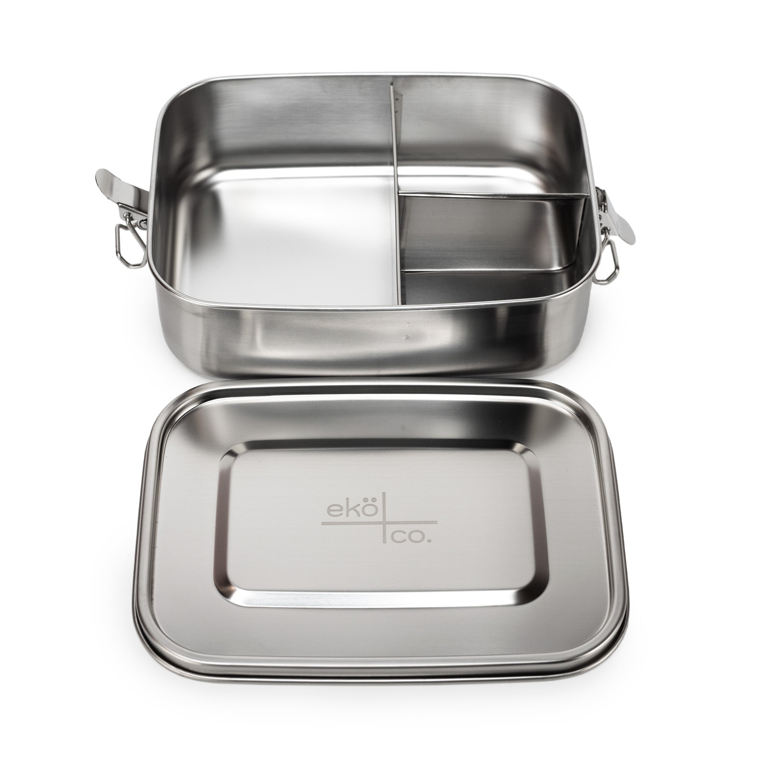 stainless steel 3 compartment bento lunch box