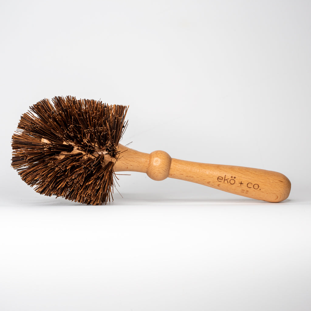 natural palmyra flowerpot bristle cleaning brush