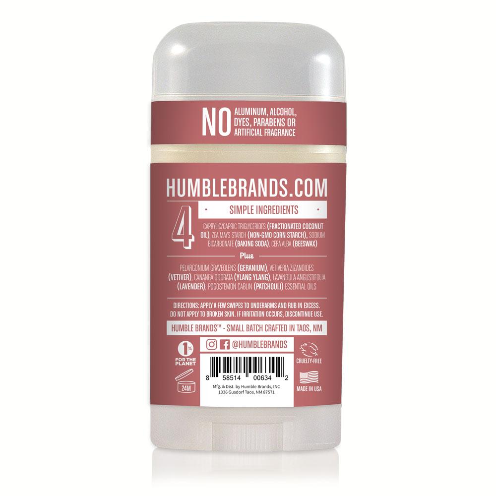 Humble all natural deodorant - geranium & vetiver