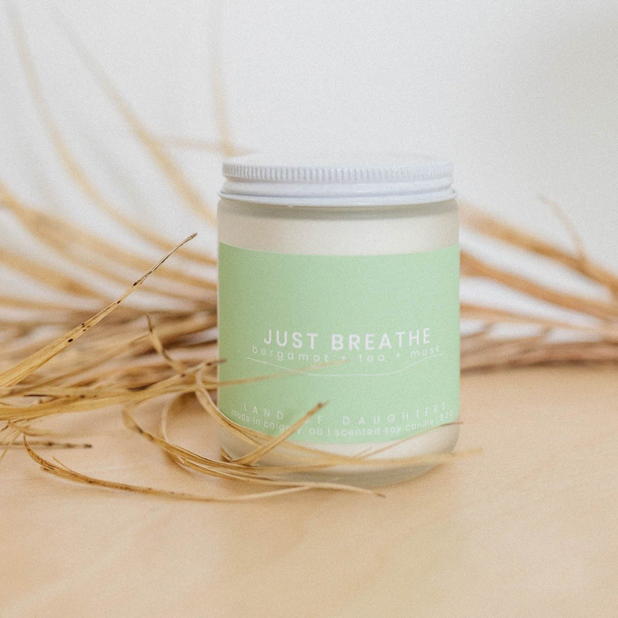 just breathe (bergamot + tea + musk) - all natural organic scented candle