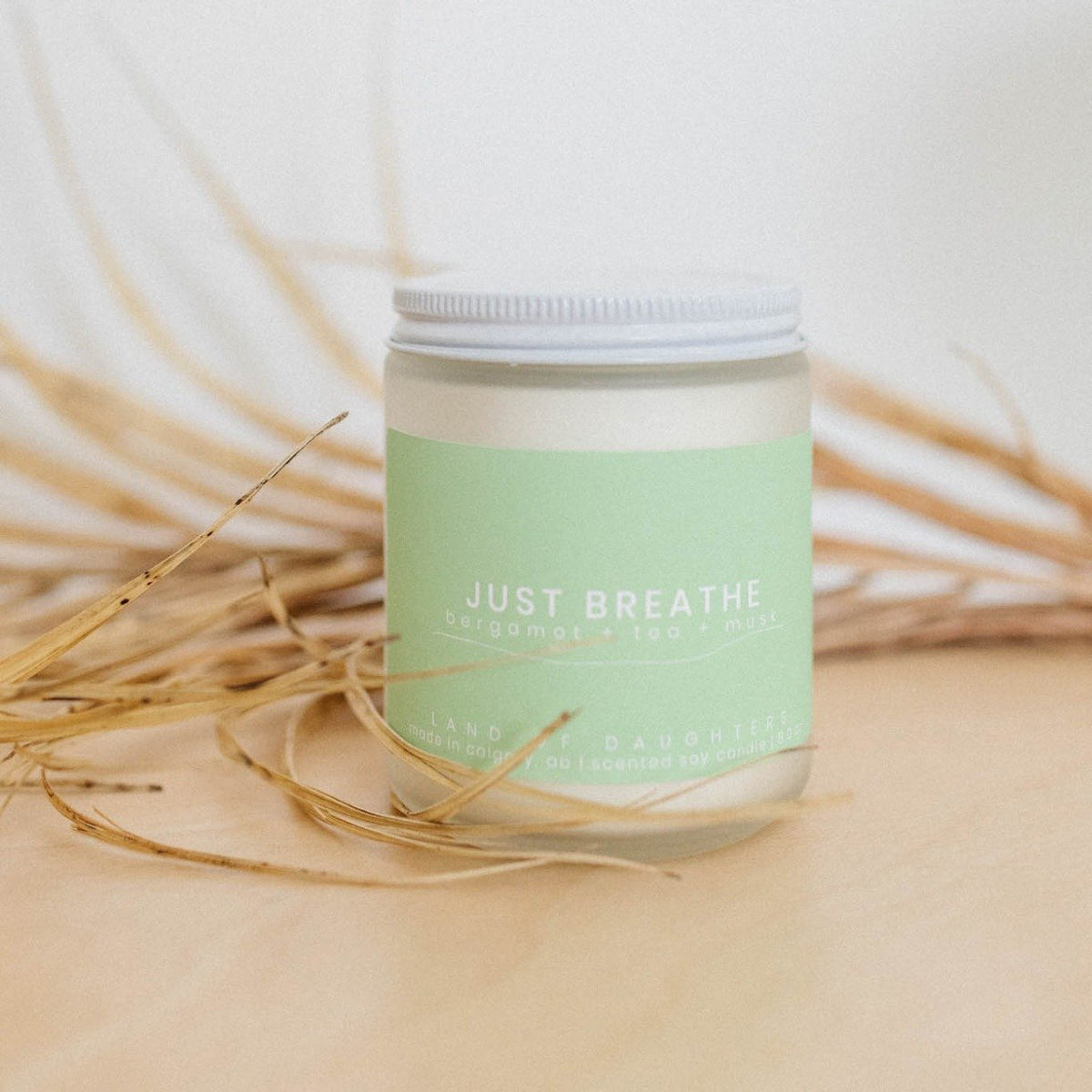 just breathe (bergamot + tea + musk) - all natural organic scented candle