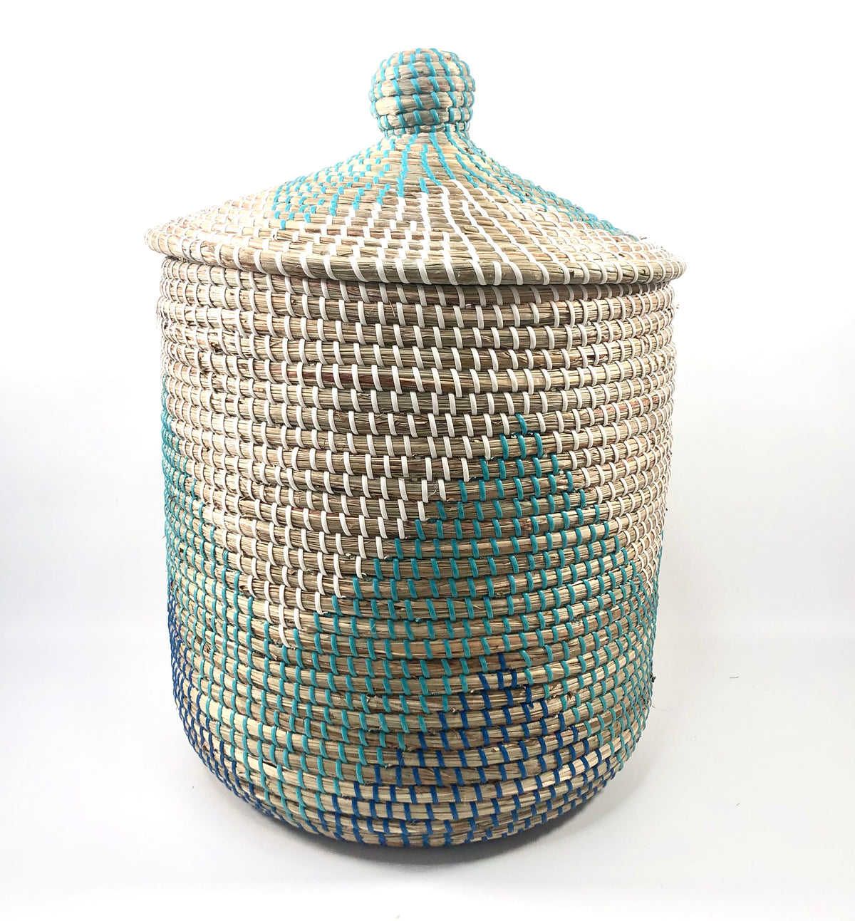 handwoven seagrass laundry hamper storage basket