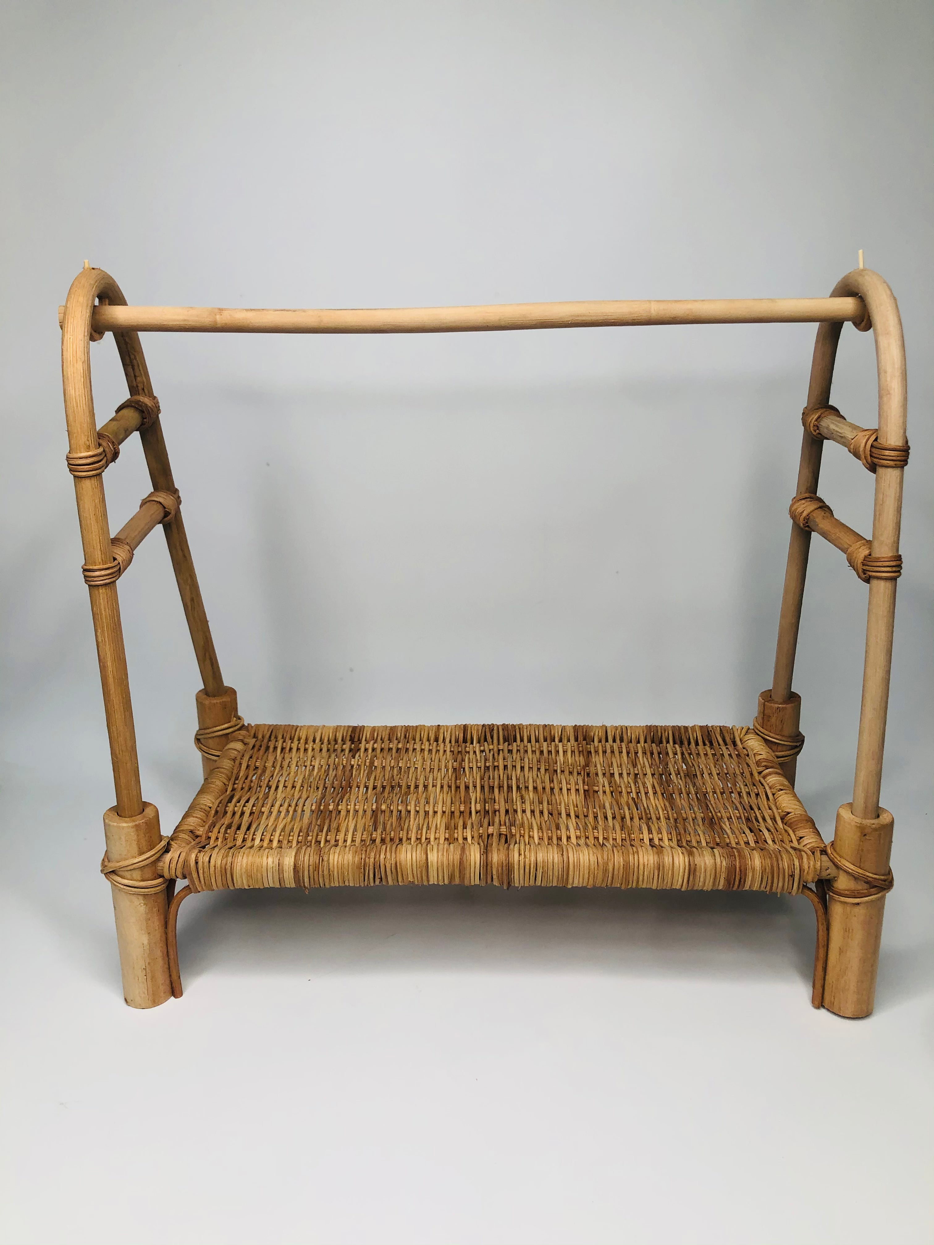 doll rattan clothes rack