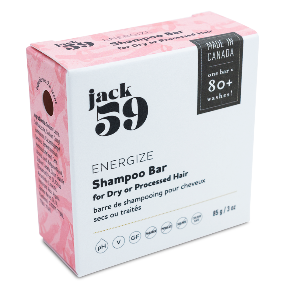 Jack59 Energize Shampoo Bar – Hydrate & Revive Damaged Hair