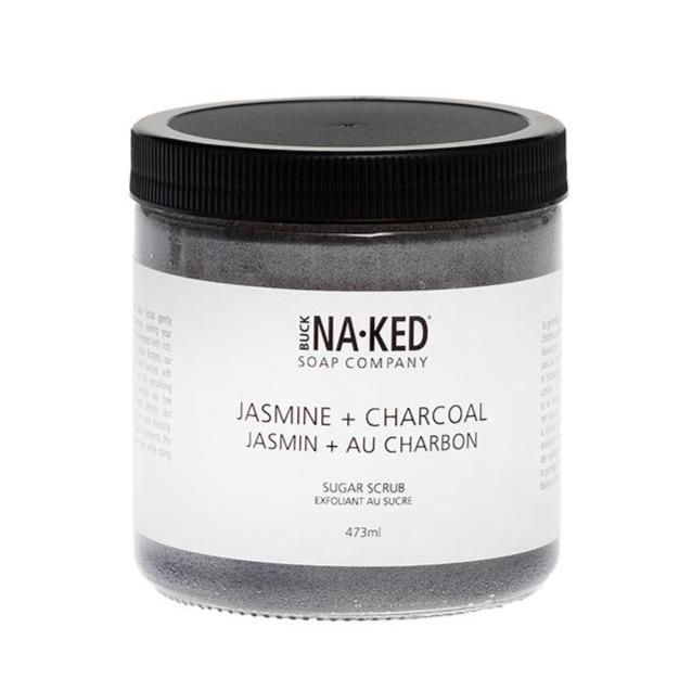 Buck Naked | jasmine + charcoal sugar scrub - EcoFreax | Think Bigger.