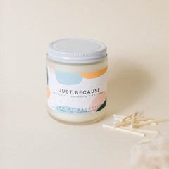 just because (sea salt + verbena + rosemary) - all natural organic scented candle