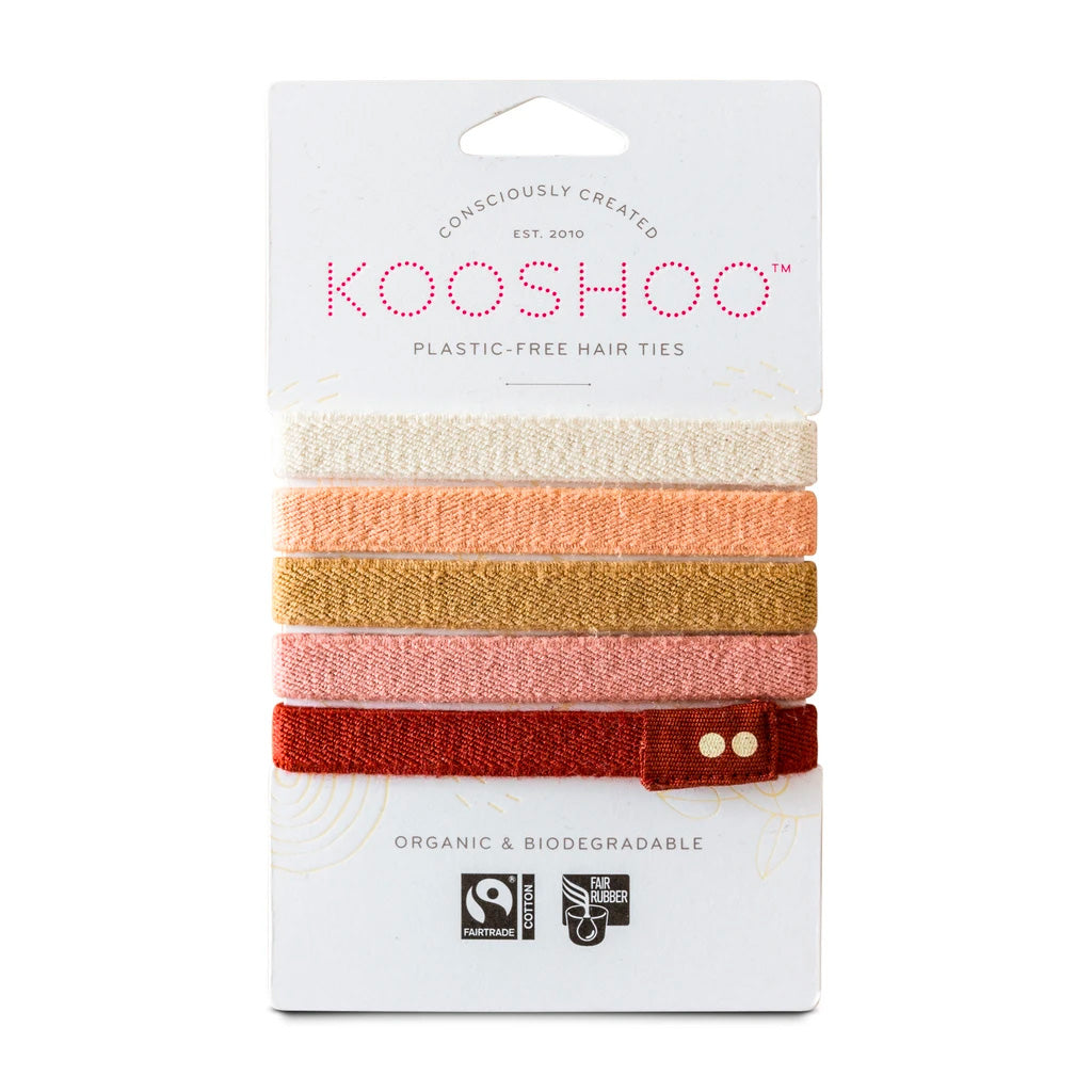 biodegradable plastic-free hair ties | kooshoo