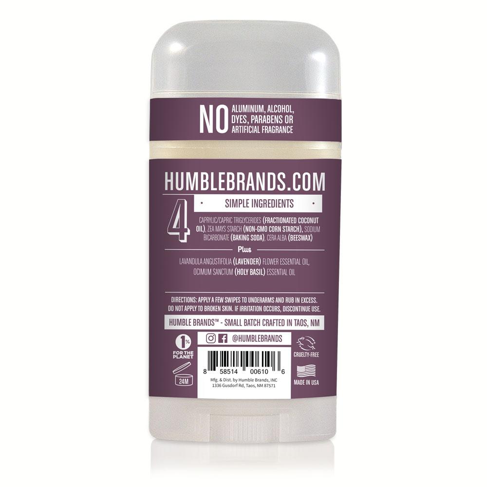 Humble all natural deodorant - lavender & holy basil