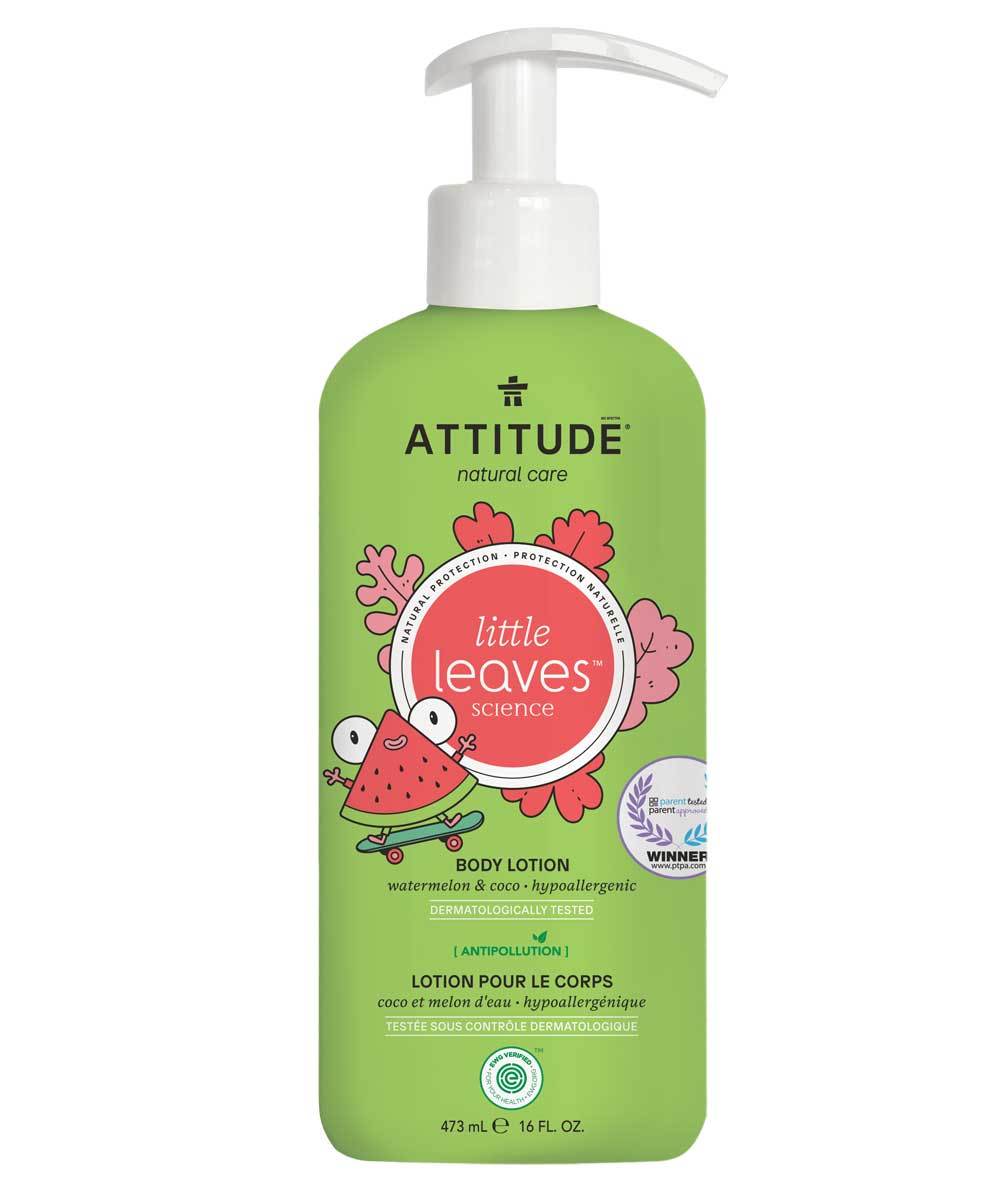 little leaves hypoallergenic kids body lotion - watermelon & coco | attitude