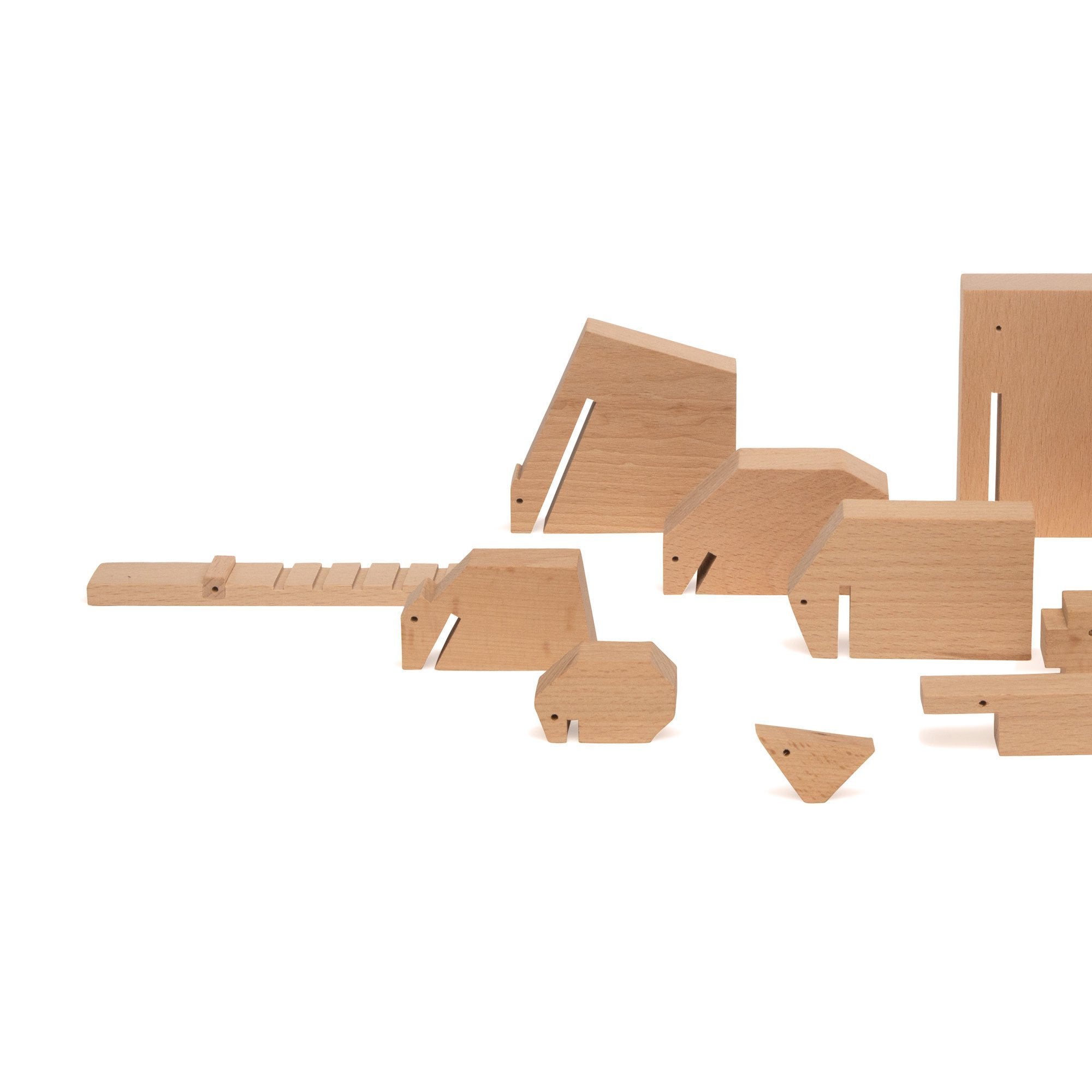 Minimal Wooden Animal Set by Floris Hovers - EcoFreax | Think Bigger.