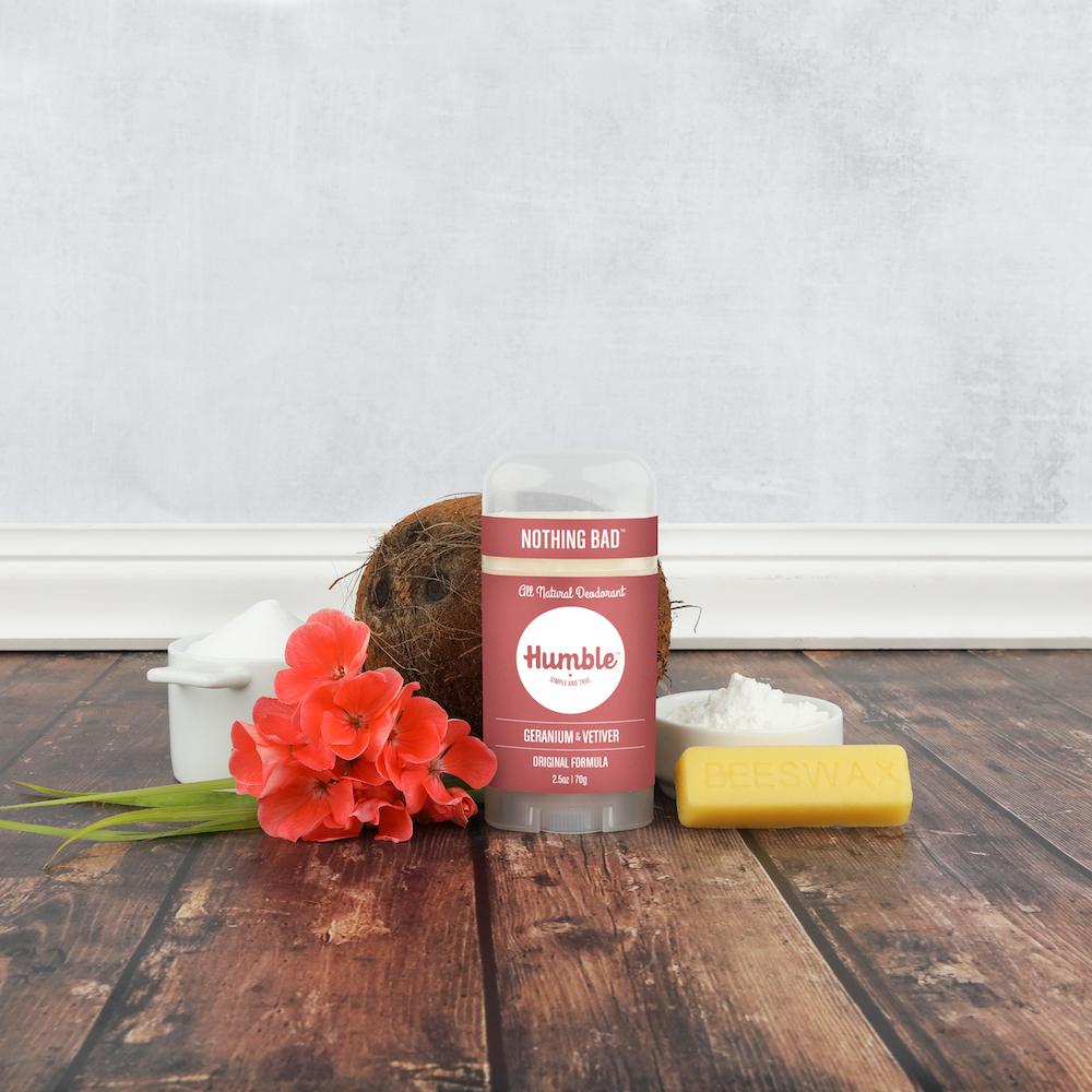 Humble all natural deodorant - geranium & vetiver