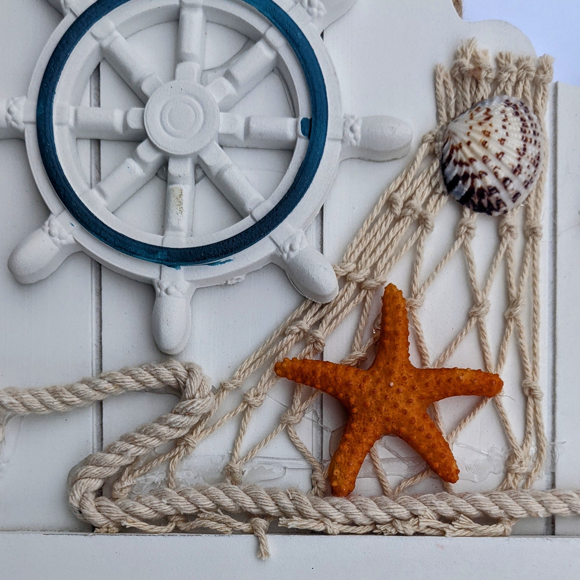 handmade nautical beach wall decor WELCOME sign