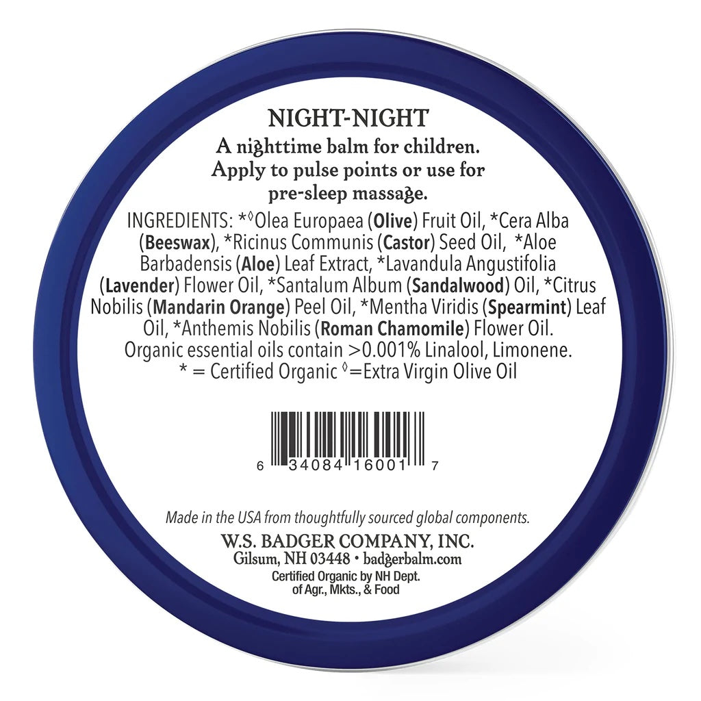 night-night balm - relaxing aromatherapy for children