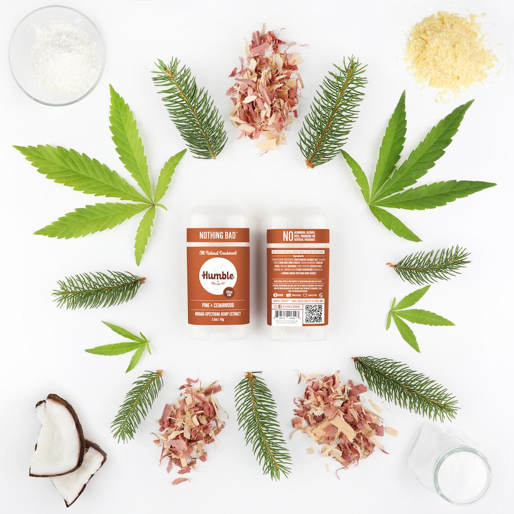 all natural CBD deodorant - pine & cedarwood with hemp extract