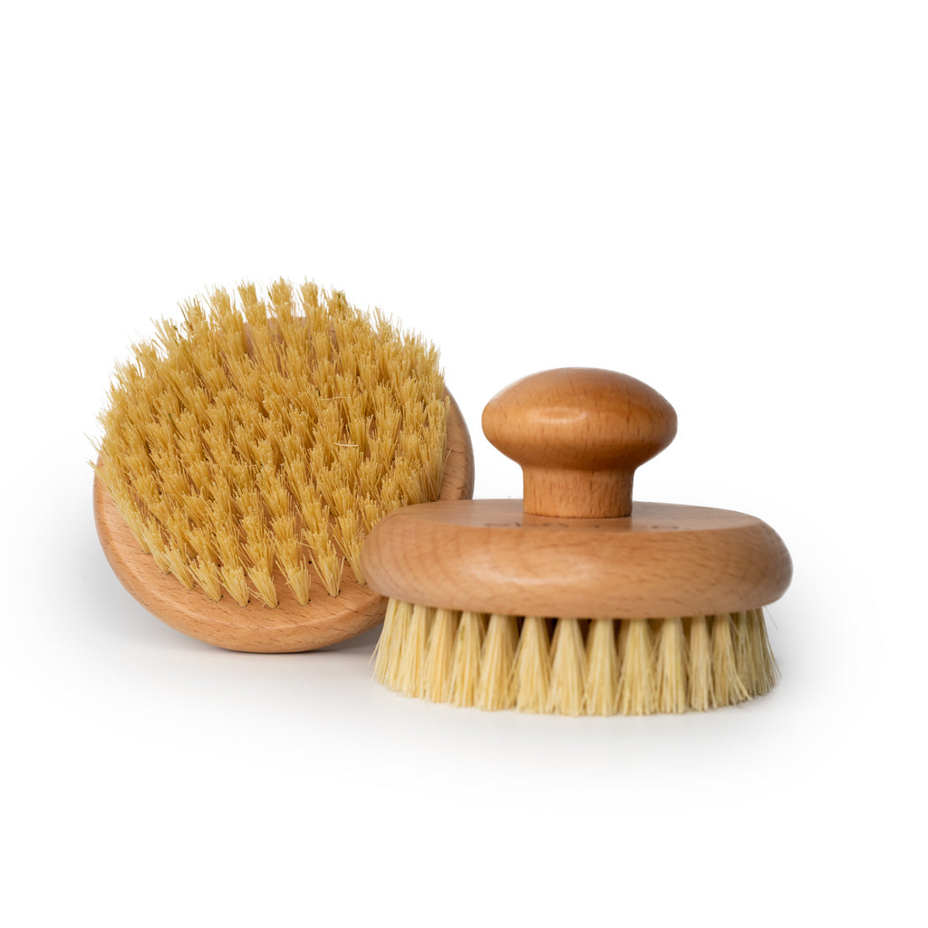 round dry body brush - sisal bristles (defective)