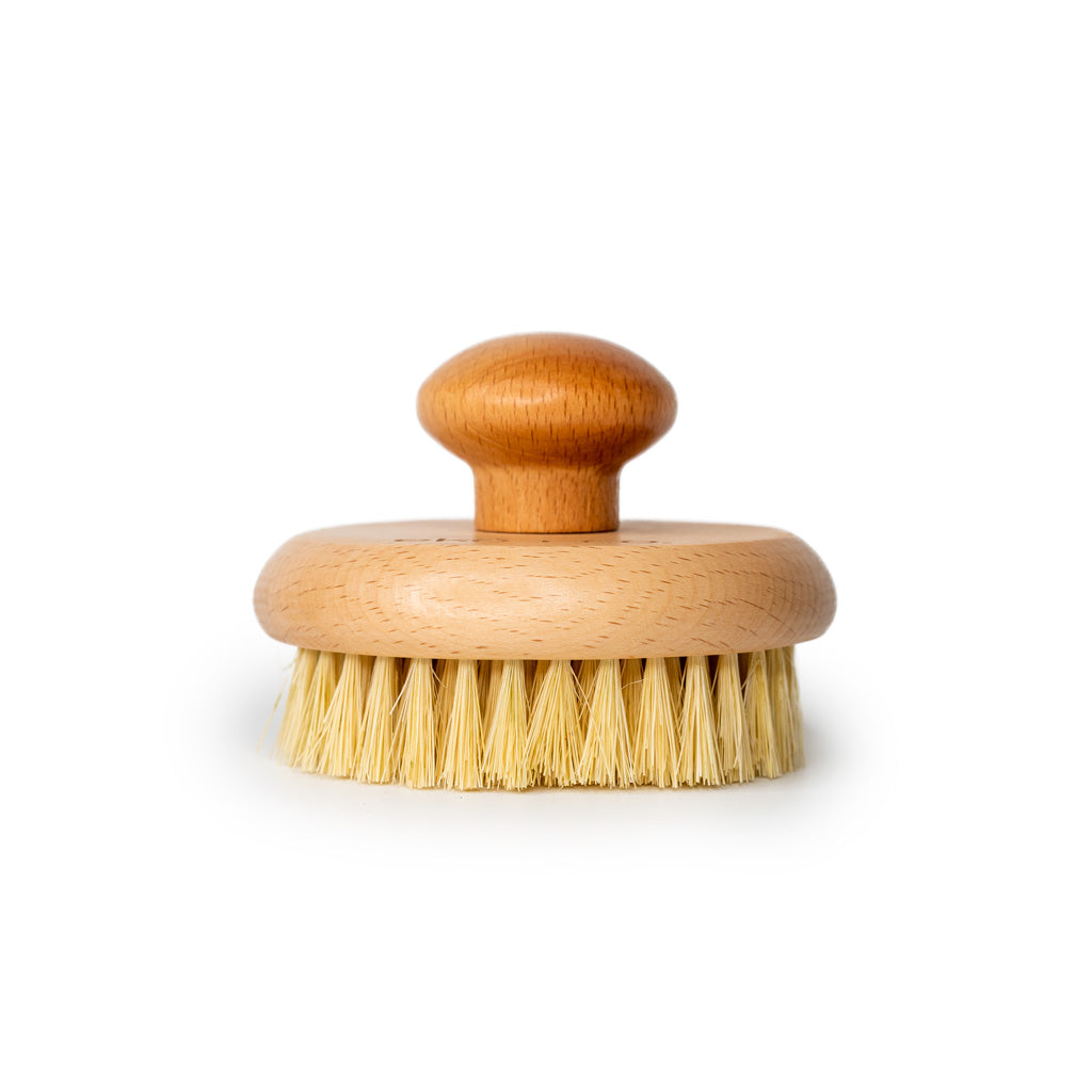 round dry body brush - sisal bristles (defective)