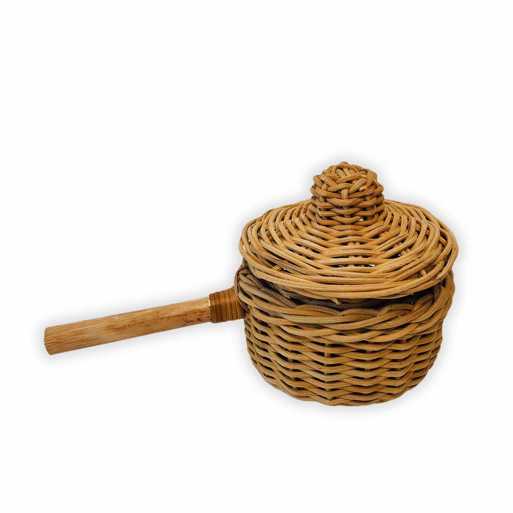 handmade rattan wicker cooking set for kids