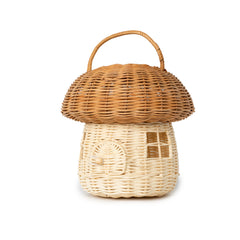 rattan mushroom house basket decor