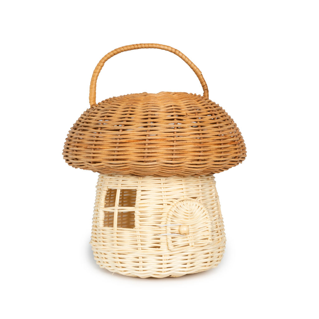 rattan mushroom house basket decor