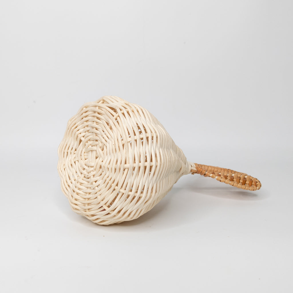 handmade rattan pear rattle - wicker toy