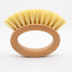 kitchen oval ring wooden brush - vegetable, fruit dish scrubber