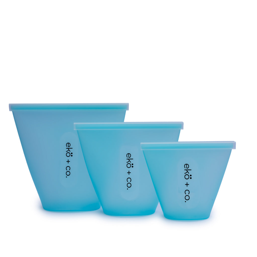 reusable silicone food storage container (3 cups)