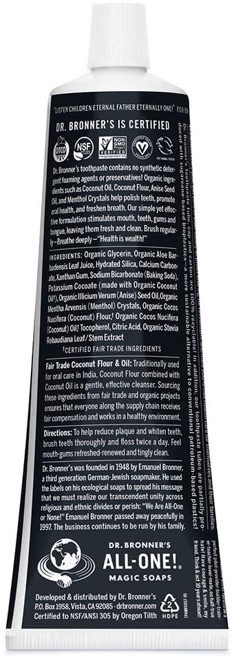 anise vegan natural toothpaste | Dr. Bronner's