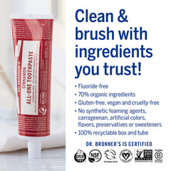 cinnamon vegan natural toothpaste | Dr. Bronner's