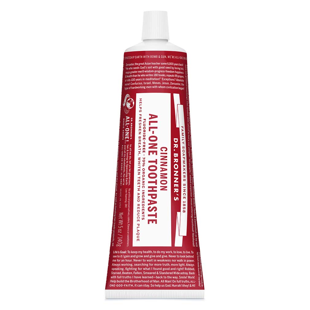 cinnamon vegan natural toothpaste | Dr. Bronner's