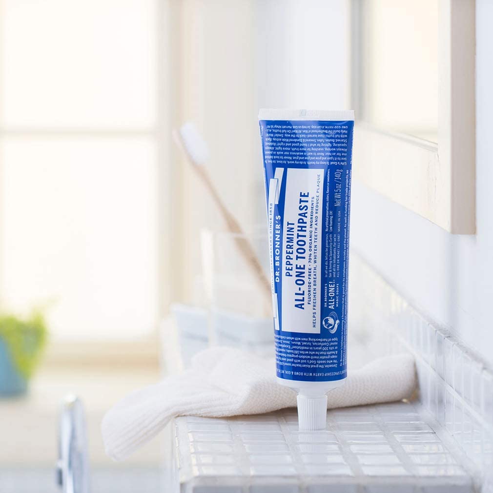 peppermint vegan natural toothpaste | Dr. Bronner's