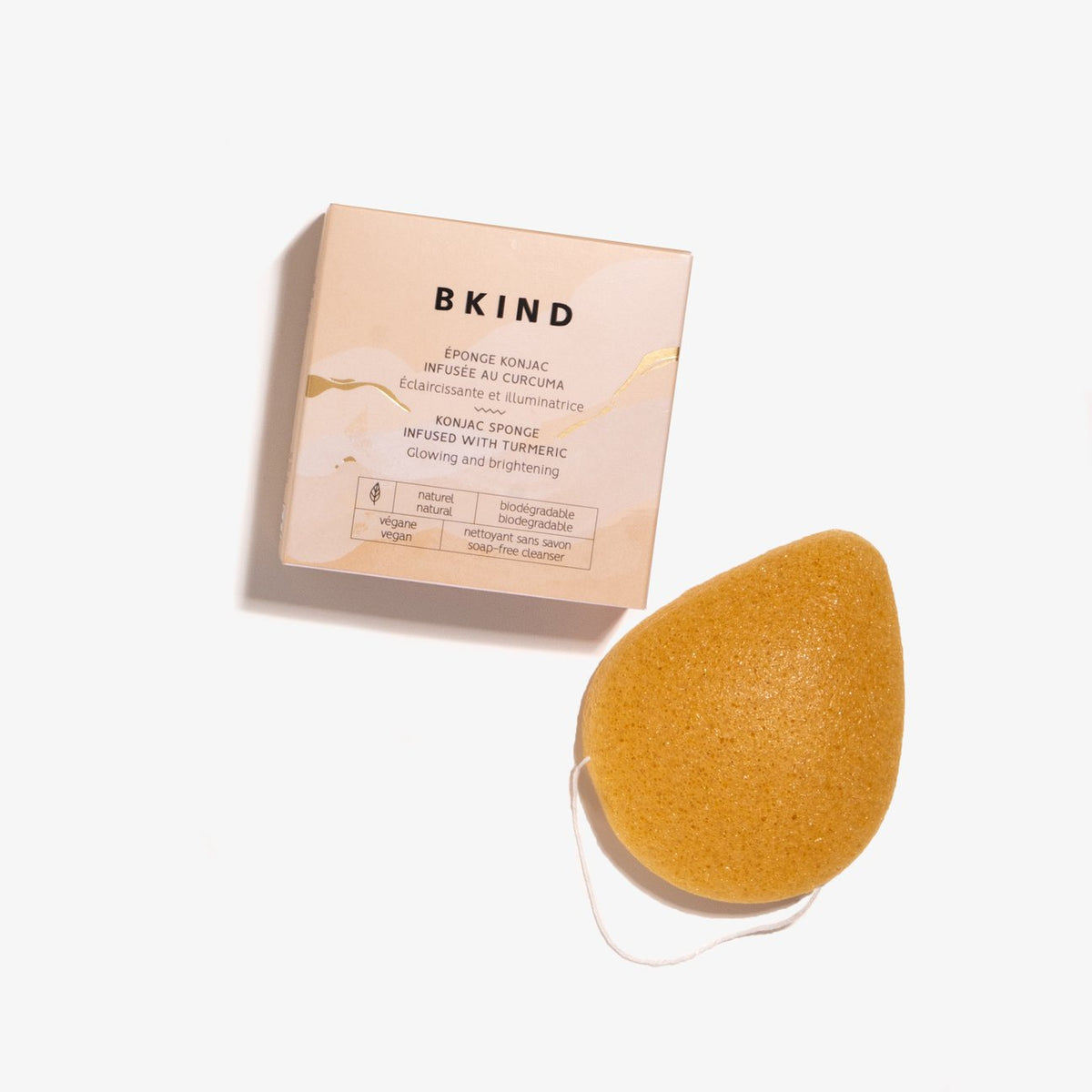 natural konjac facial sponge - turmeric