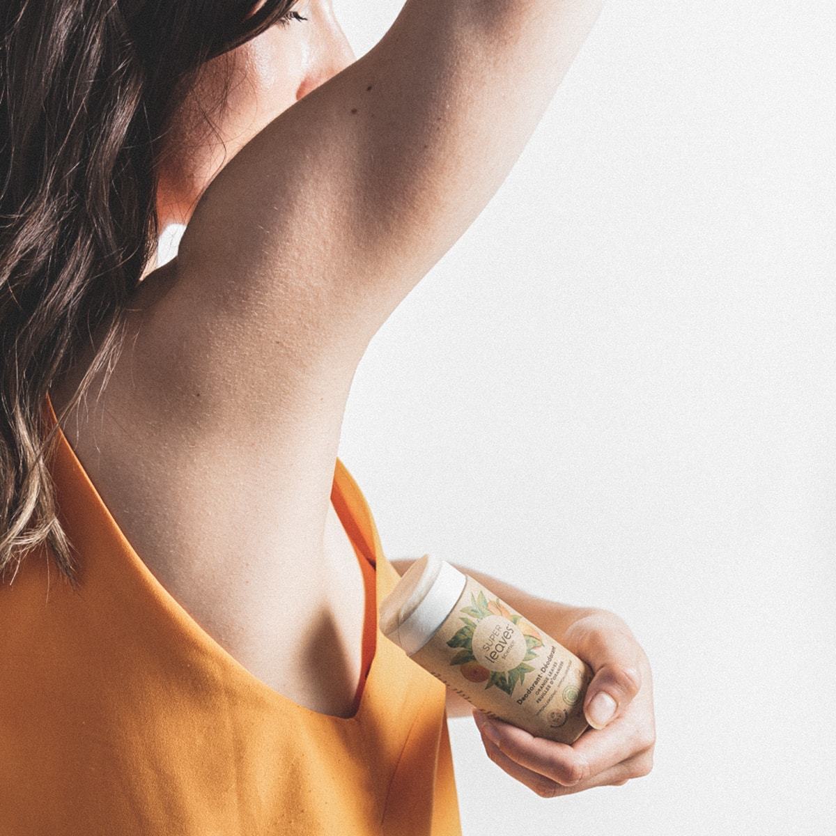 plastic free natural deodorant - orange leaves (super leaves)