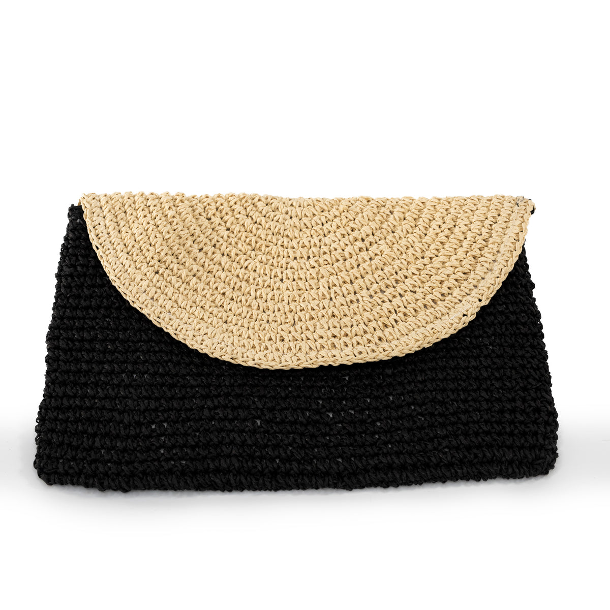 venice - raffia envelope clutch bag