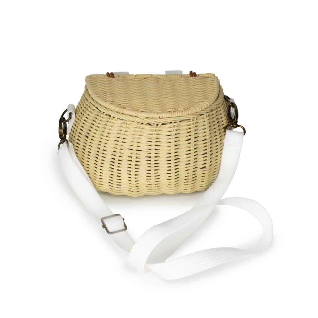 Hand Woven Rattan Backpack, Wicker Bike Basket