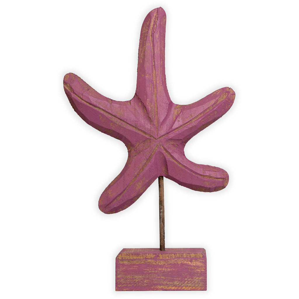 coastal nautical wooden decor starfish sculpture