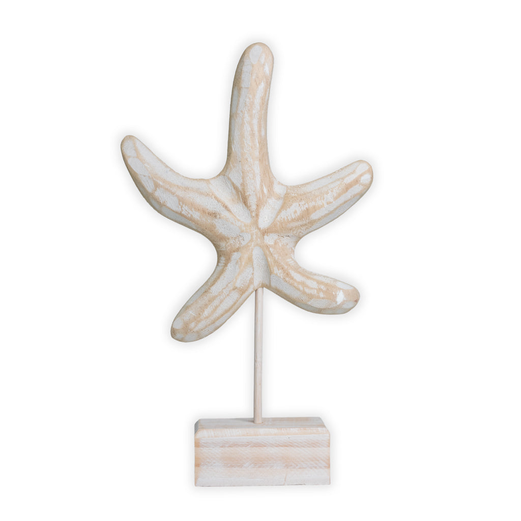 coastal nautical wooden decor starfish sculpture